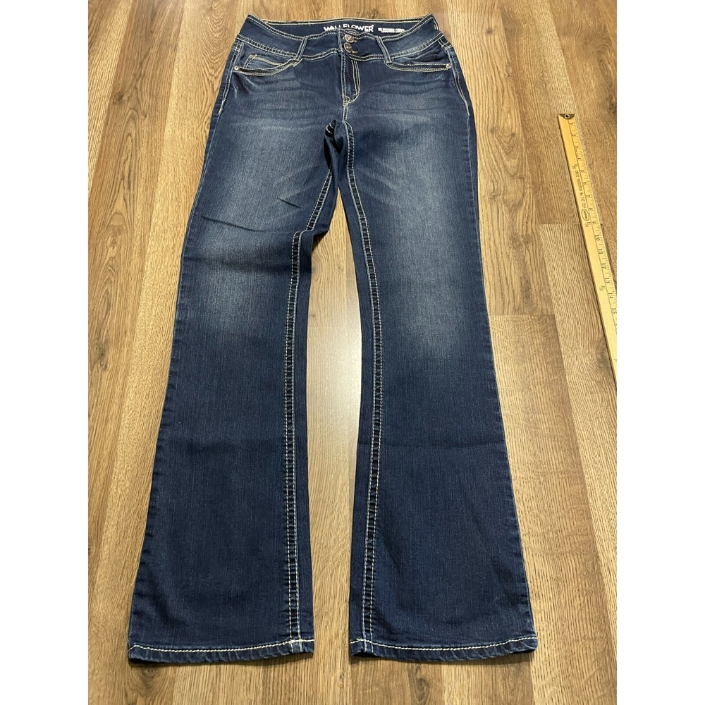 WallFlower Jeans, Women's Size 7, Blue, Denim, The Luscious Curvy Fit, Dark Wash